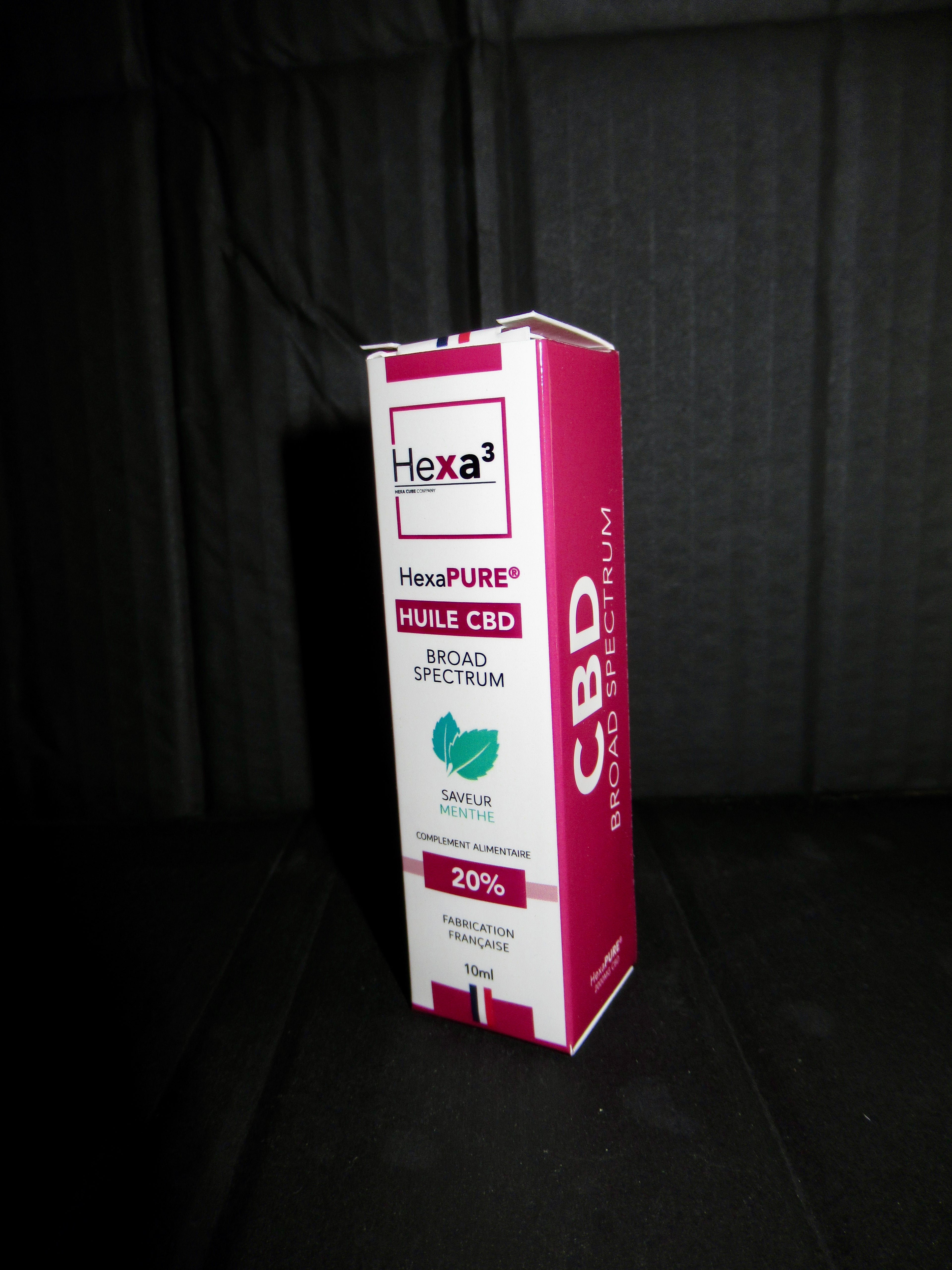 HUILE CBD 20% BROAD SPECTRUM MCT MENTHE HEXAPURE