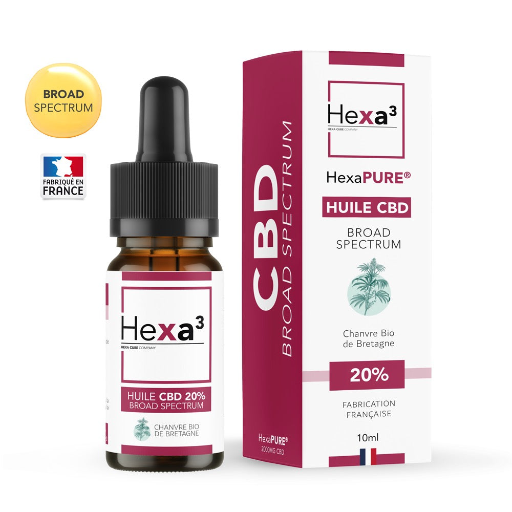 HUILE CBD 20% BROAD SPECTRUM MCT MENTHE HEXAPURE